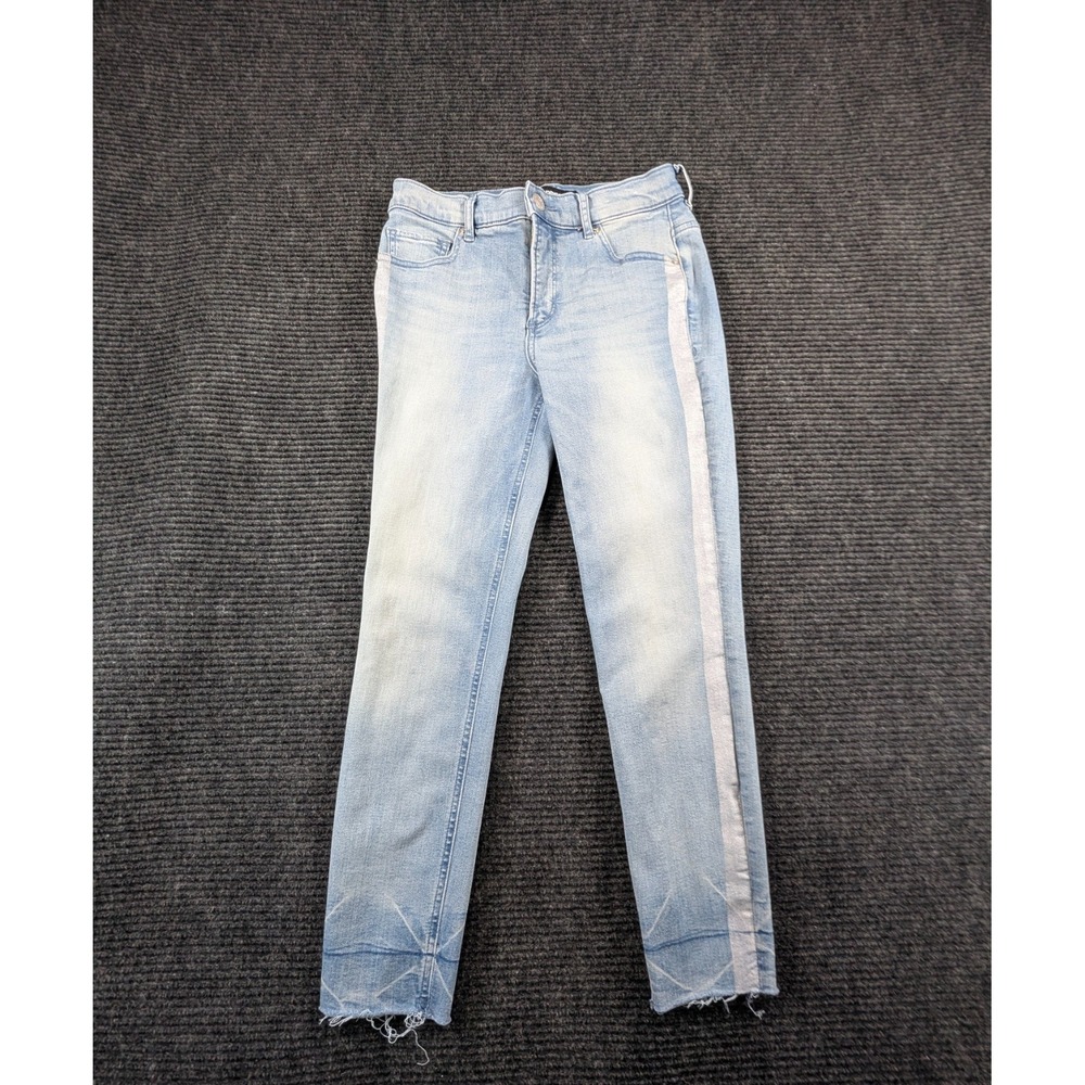 Express Stretch Denim Perfect Ankle High Rise Jeans Womens 2S Blue Cotton Skinny